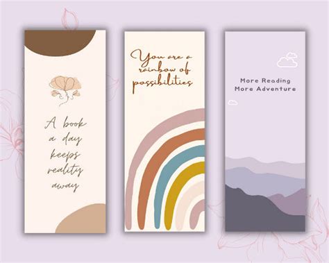 aesthetic bookmarks printable printable world holiday