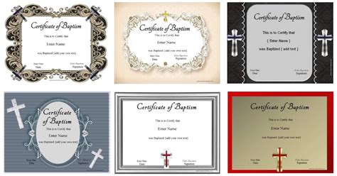 printable baptism certificate customizable
