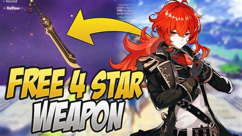 How To Get A Free 4 Star 2 Handed Weapon Genshin Impact