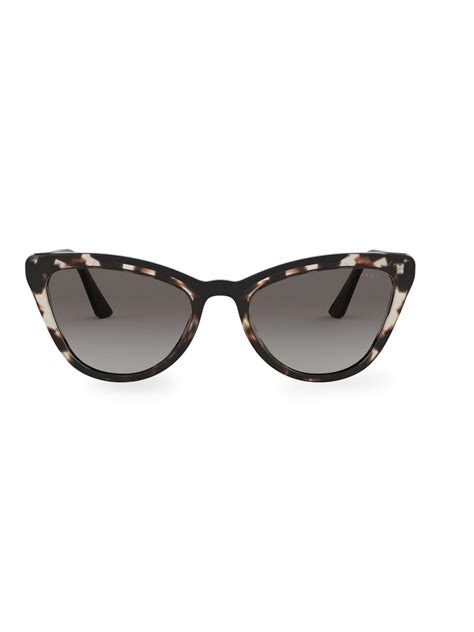 prada tortoiseshell 56mm cat eye sunglasses in brown lyst