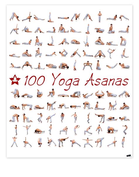 yoga posen asanas poster lehr plakat fuer yoga studio oder ho ebay
