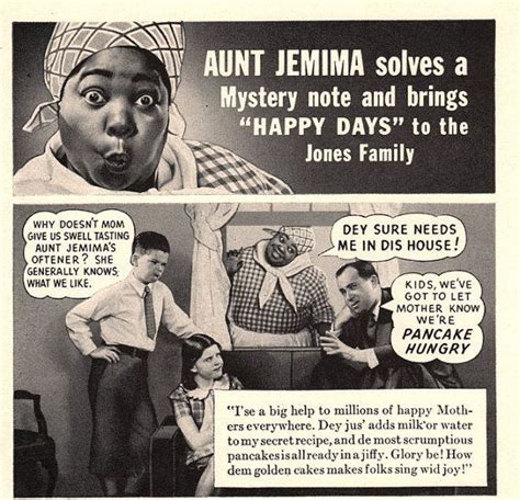 1938 aunt jemima pancake print ad she solves a mystery and brings happy