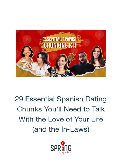 Essential Spanish Dating Chunks Cheat Sheet Pdf Flashcard Cognition