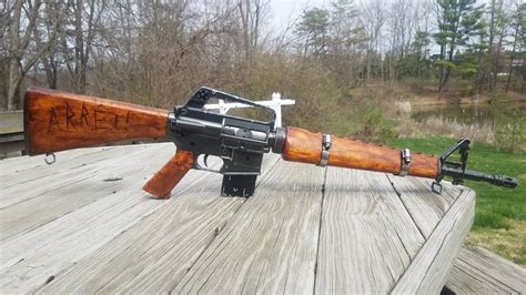 survivalist rifle  completed  weathered   bit fo