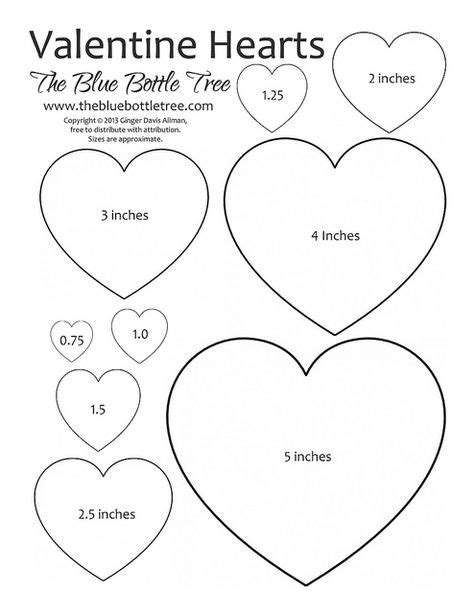 san valentines day  clip arts printable heart template heart