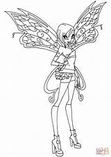 Tecna Coloring Believix Pages Winx Club Printable Drawing Original sketch template
