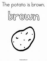 Brown Coloring Potato Pages Color Noodle Twisty Print Twistynoodle Favorites Login Add sketch template