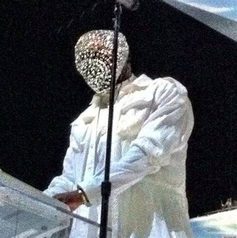 kanye west wears crystal maison martin margiela mask  revel concert  huffpost
