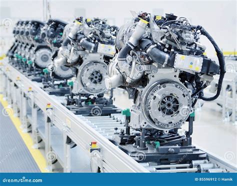 automotive  car engines  production  stock photo image  factory industry