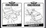 Coloring Pages Planes Rescue Fire Disney Sheets Activity Printables Print sketch template