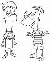 Ferb Phineas Coloring Pages Kids Drawings Cartoon Print Easy Disney Trace Printable Sketches Drawing Color Characters Flynn Und Draw Cute sketch template