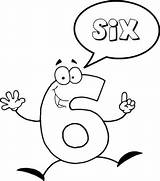 Six Numbers Número Seis Supercoloring Dice sketch template