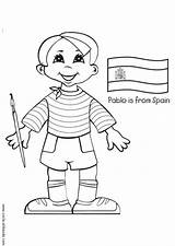 Pablo Vlag Espagne Spanien Colorare Kleurplaat Spanje Spagna Colorat Copii Espagnol Malvorlage Hugolescargot Boyama Garçon Coloriages Dessins Visiter Disegni çocuklar sketch template