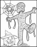 Mummy Pumpkin Coloring sketch template