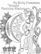 Coloring Birth Pregnancy Pages Affirmation Pregnant Printable Mermaid Adults Affirmations Colouring Journal Unassisted Sketchite Color Template Getcolorings Divyajanani Feminine Wisdom sketch template