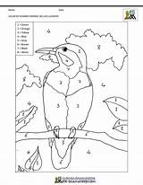 Number Coloring Leafbird Bellied sketch template