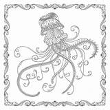 Basford Johanna Jellyfish Jupiter Seiches Mandala Jellies Adventure Seppia Planets Coloriages Adulti Designlooter Divyajanani Printmania Inky Whsmith sketch template