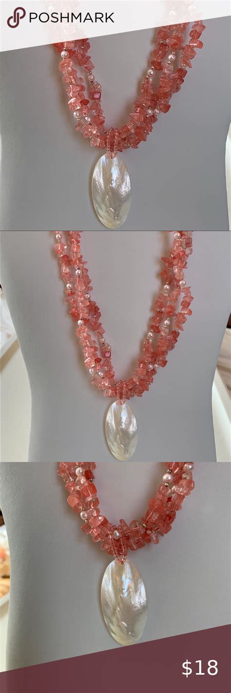 pink coral necklace womens jewelry necklace necklace coral necklace