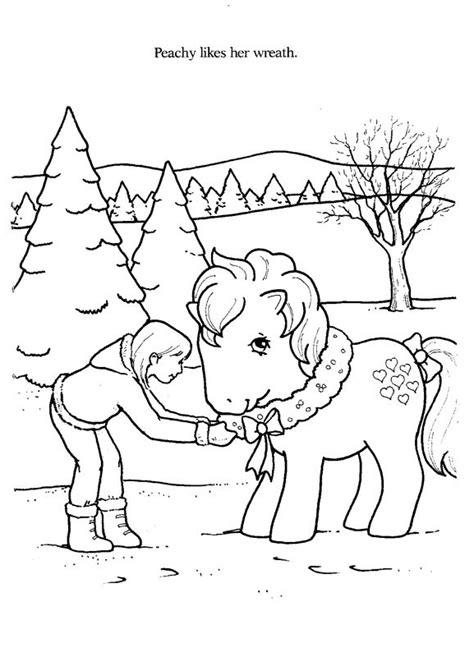 merry christmas coloring  horse coloring page   pony