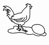 Coloring Egg Chicken Pages Netart Rooster Getcolorings sketch template