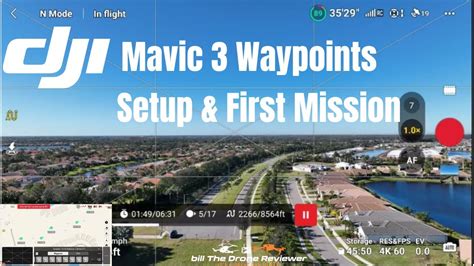 dji mavic  waypoints setup  mission youtube