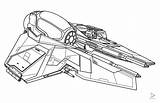 Star Wars Coloring Pages Jedi Starfighter Ships sketch template