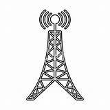 Antenna Tower Drawing Line Broadcast Connection Vector Getdrawings Eps Illustration Clip Icon Clipart sketch template
