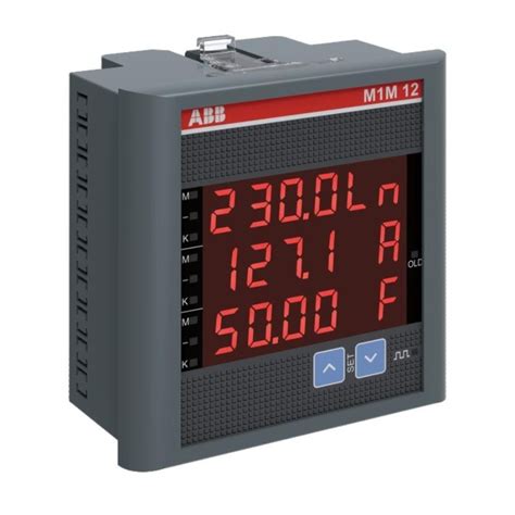 single phase lcd abb mm multifunction meter system controls  switchgears id
