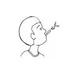 Spitting Clipart sketch template
