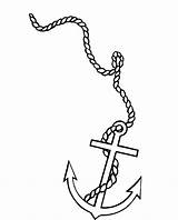 Anchor Rope Coloring Clipart Pages Navy Drawing Getdrawings Boat Getcolorings Color Clipground Little sketch template