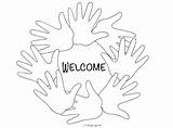 Welcome Coloring Pages Back Fall Hands Printable Color School Getcolorings Pag Getdrawings Colorings Print sketch template