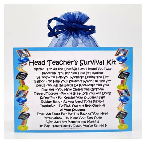 head teachers survival kit fun novelty office gift etsy