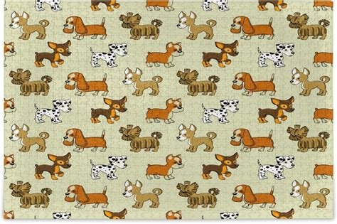 amazoncom oarencol cute dog colorful animal puppys jigsaw puzzle