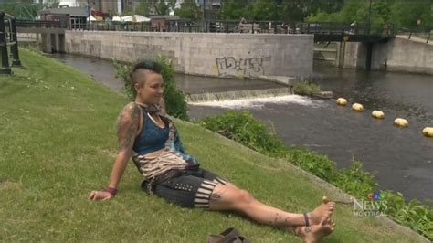 topless sunbather targeted by police cadets ctv montreal news