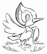 Pikipek Initial Sketch Pokemon sketch template