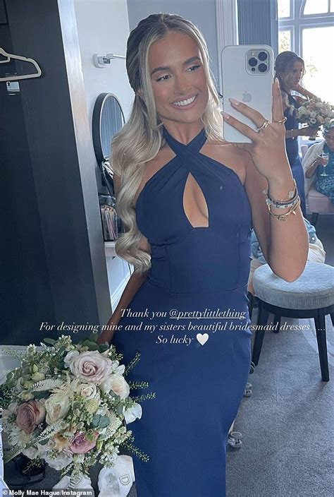love island s molly mae hague looks stunning as she poses in a navy