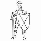 Medieval Knight Coloring Pages Ridders Armor Shield Shining Color Kids Kid Print Coloriage Books Designlooter Drawings Choose Board sketch template