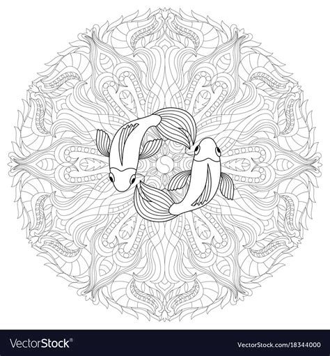 coloring page  adults seamless pattern vector image