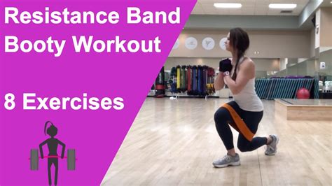 Resistance Band Booty Workout 8 Exercises Youtube