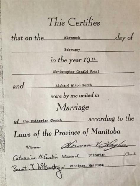 failing to register 1974 same sex marriage not