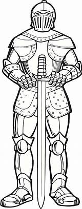 Armor Sword Ritter Coloring4free Coloringsun sketch template
