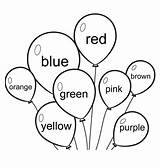 Balloons Coloring Sheet Colors Many Pages Interactive Children Fun sketch template