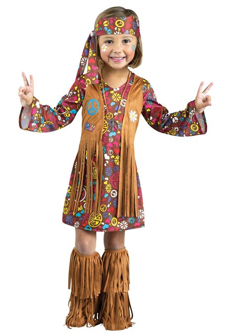 girls toddler peace love hippie costume
