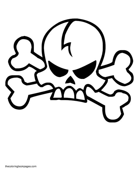 skull  crossbones coloring page coloring home