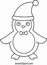 Penguin Lineart Sweetclipart sketch template