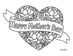 printable mothers day coloring pages easy peasy  fun