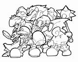 Coloring Mario Bowser Pages Characters sketch template