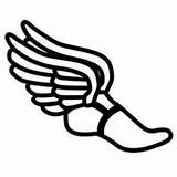 Shoe Track Wings Running Cross Country Clip Field Shoes Tattoos Shirts Clipart sketch template