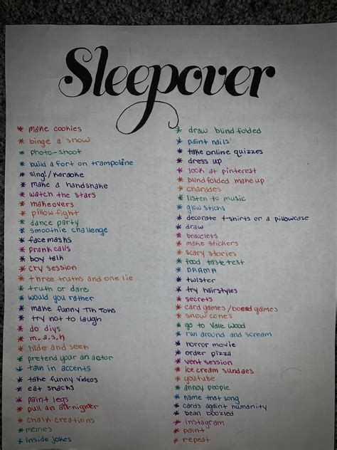 Things To Do At Sleepovers Fun Sleepover Ideas Birthday Sleepover Ideas