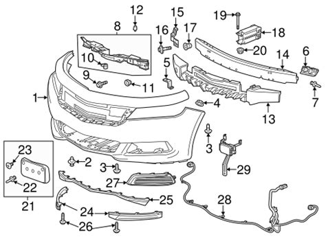 bumper components front   chevrolet impala gmpartsoutletnet